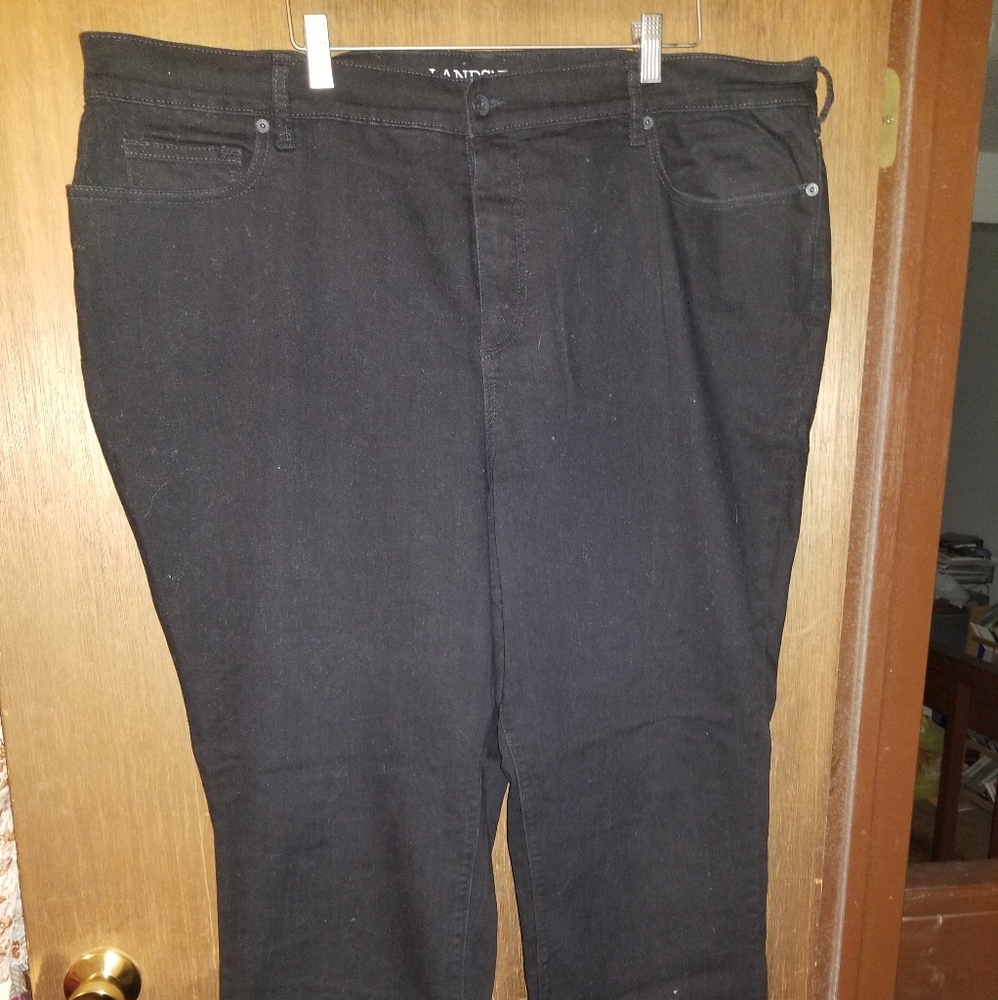 Lands End Plus Size 24W Black Jeans